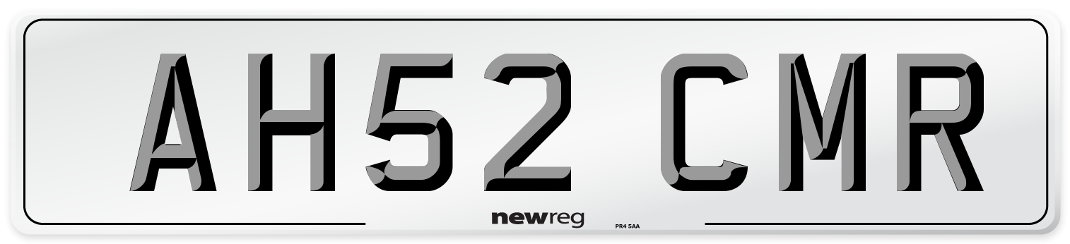 AH52 CMR Number Plate from New Reg
